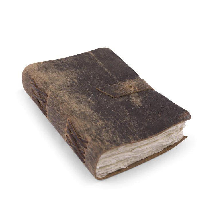 Small Scratched Leather Journal 6"x 8"