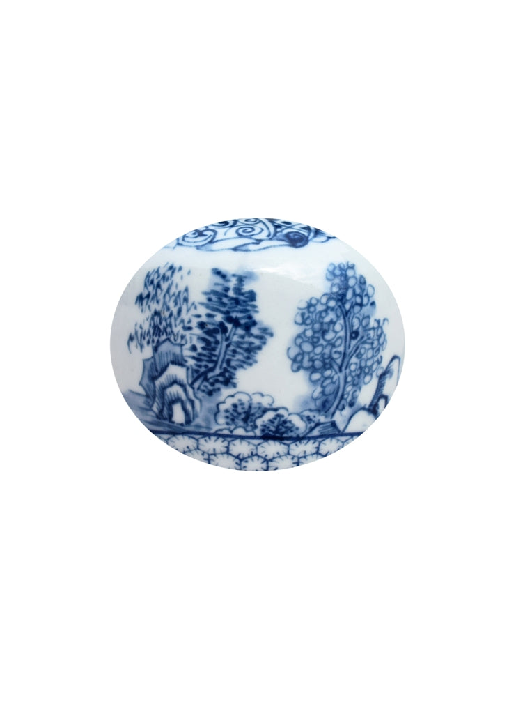 Small Blue & White Porcelain Tea Pot Lamp