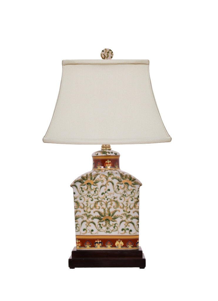 Gold Leaf Porcelain Tea Jar Lamp