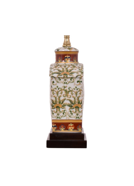 Gold Leaf Porcelain Tea Jar Lamp