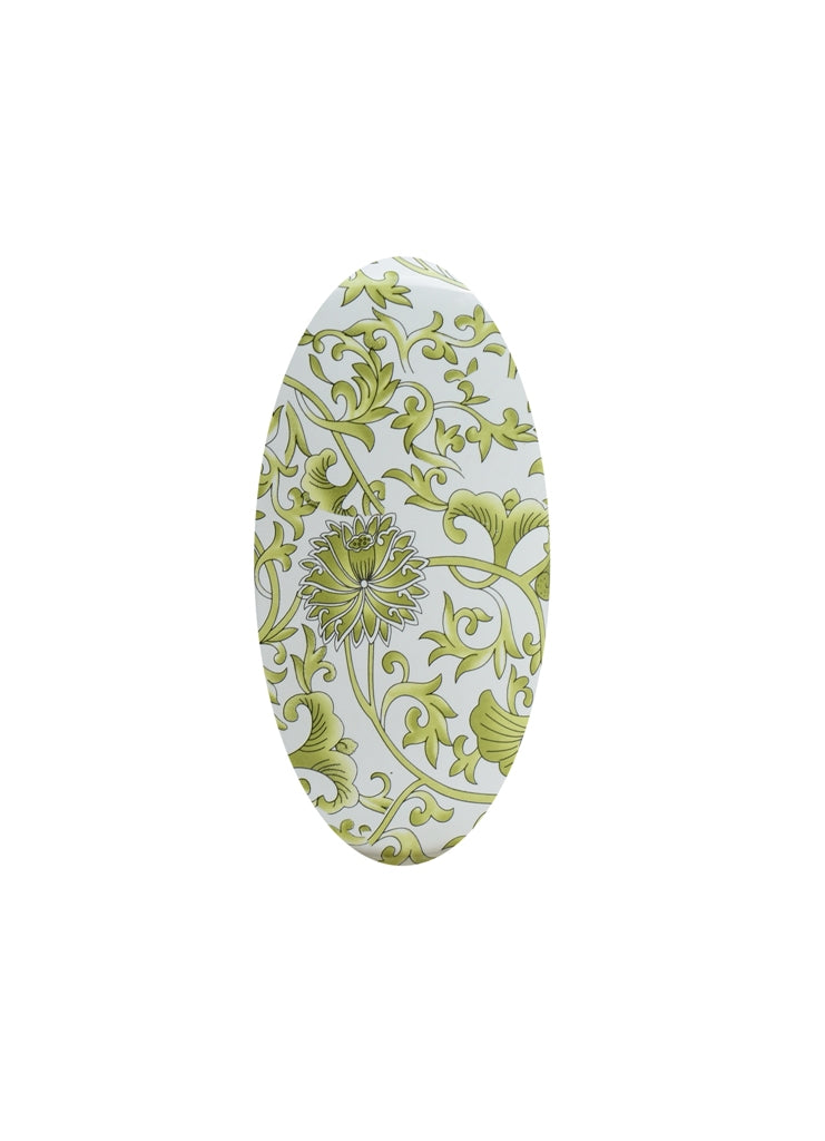 Large Green Floral Lamp