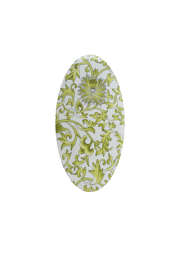 Large Green Floral Lamp