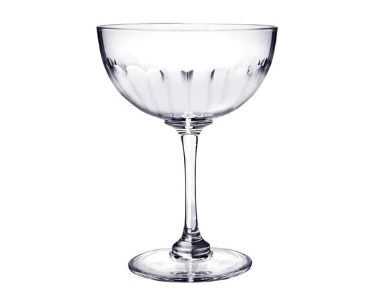 Lens Design Crystal Champagne Saucer