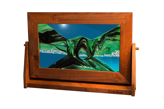 Turquoise Large Alder Wood Sand Art