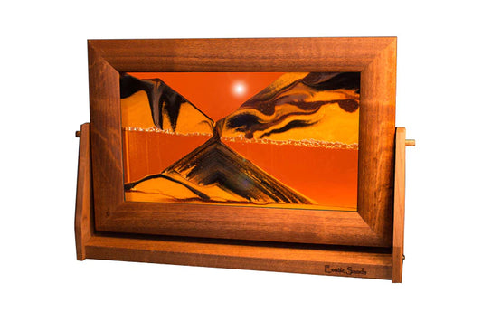 Sunset Orange Large Alder Wood Sand Art