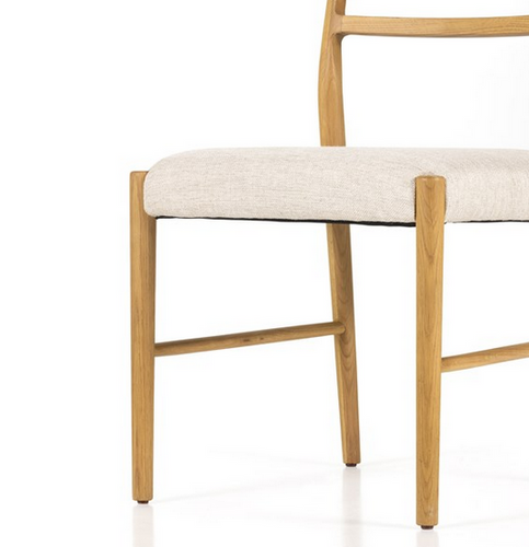 Oak Ladderback Chair with Upholstered Seats