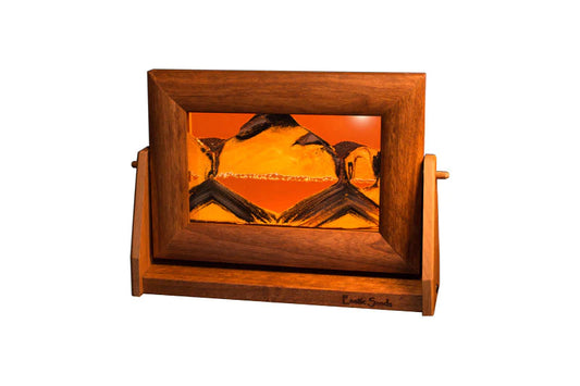 Sunset Orange Small Alder Wood Sand Art