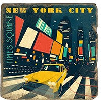 Times Square Marble Single Coaster