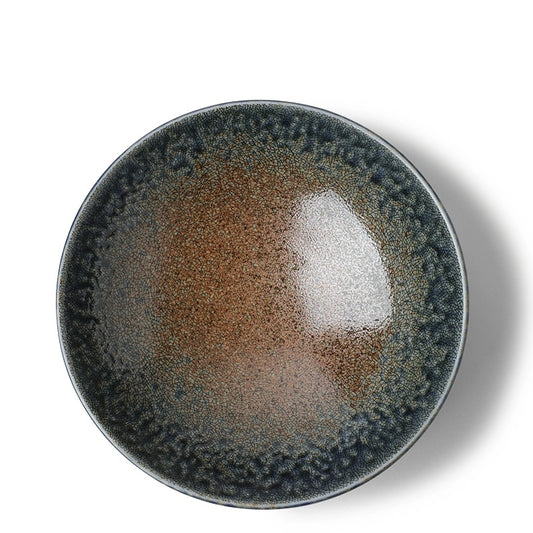 Blue Sand Crackle Bowl 9-1/2"
