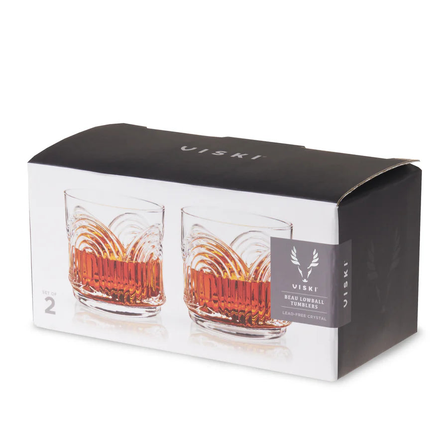 Deco Beau Low Tumblers - Set of 2