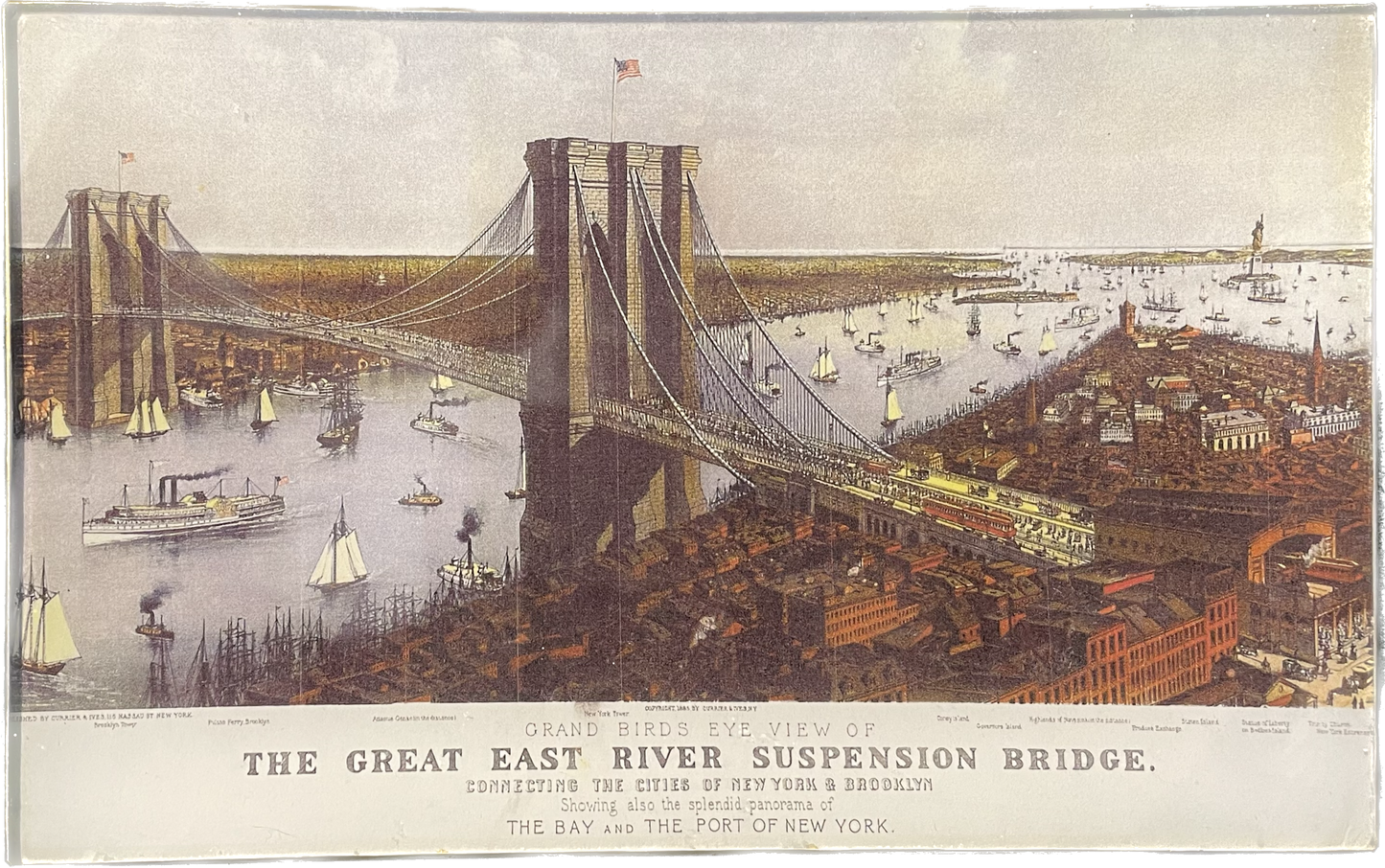 Brooklyn Bridge Decoupage Tray 5" x 8"