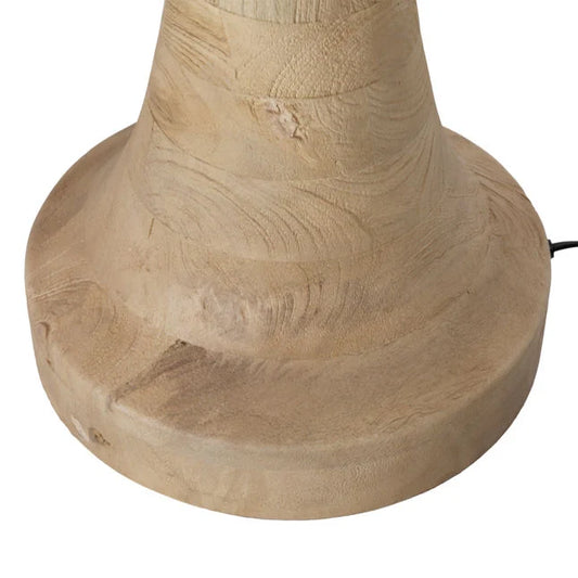 Flared Wood Base Floor Lamp