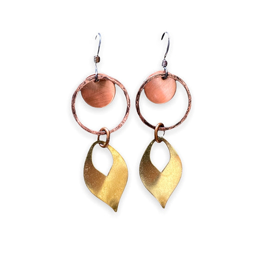 Copper Circles Earrings