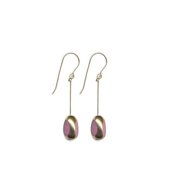 Pink Bean Drop Earrings
