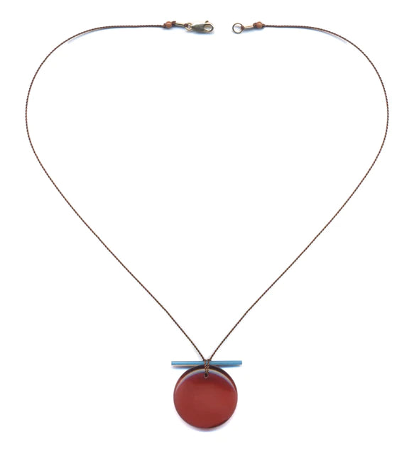Full Red Circle Necklace