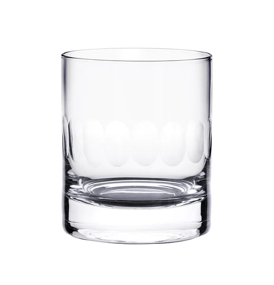 Lens Design Cut Crystal Whisky Glass