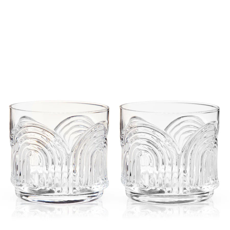 Deco Beau Low Tumblers - Set of 2