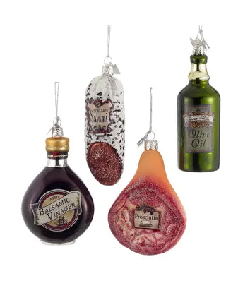 Italian Food Glass Ornament