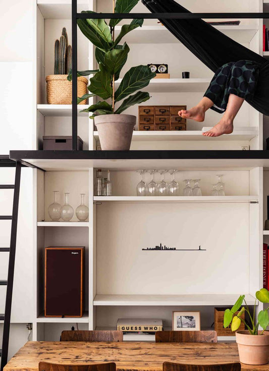 New York Skyline Silhouette-Black : 50cm | 19.7"