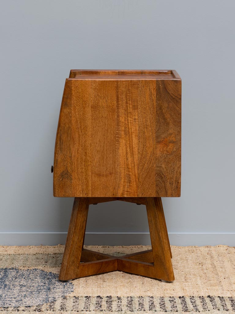 Pedestal Side Table with Drawer