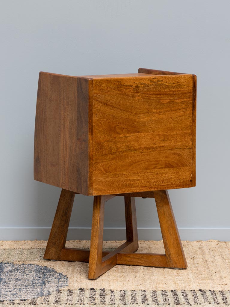 Pedestal Side Table with Drawer