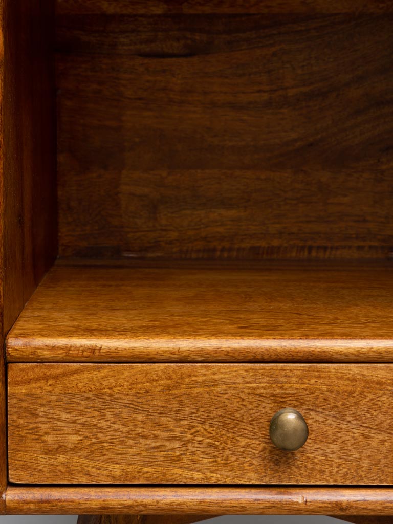 Pedestal Side Table with Drawer