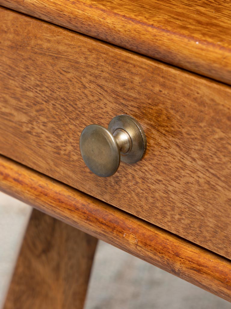 Pedestal Side Table with Drawer