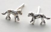 Dog Silver Stud Earrings