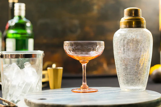 Rose Lens Design Cocktail Glass