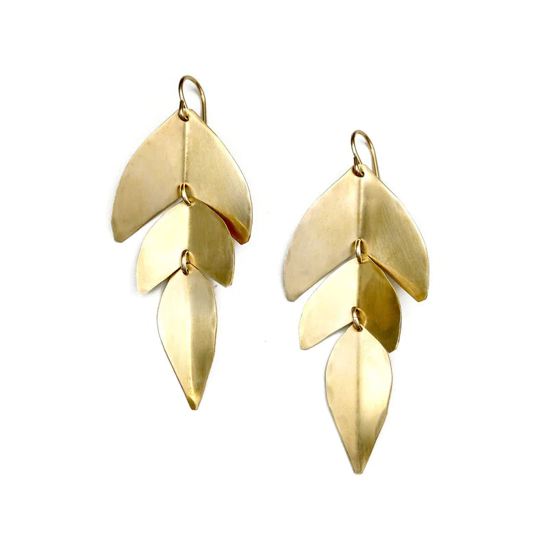Sage Brass Earrings