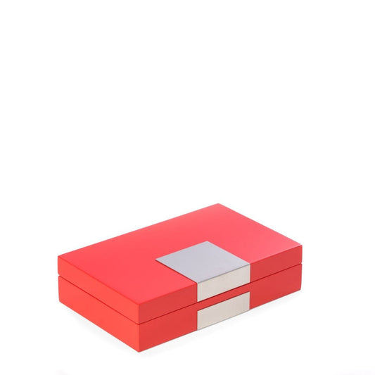 Red with Plate Jewelry Box