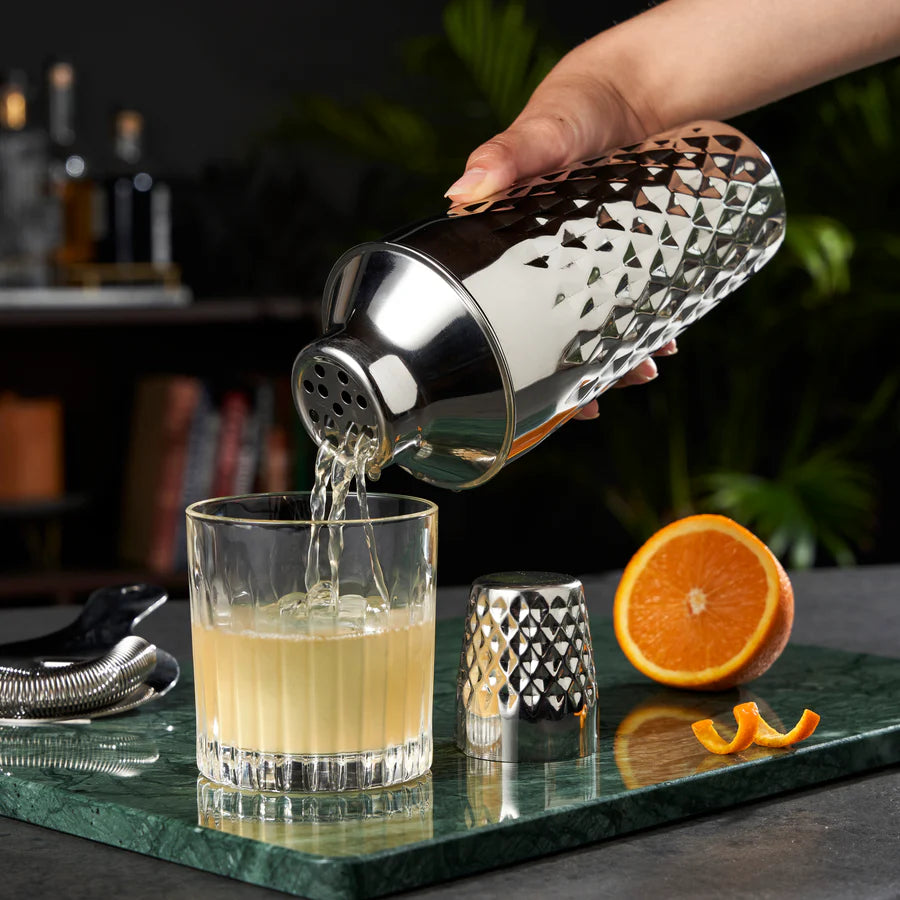 Irving Faceted Stainless Steel Cocktail Shaker