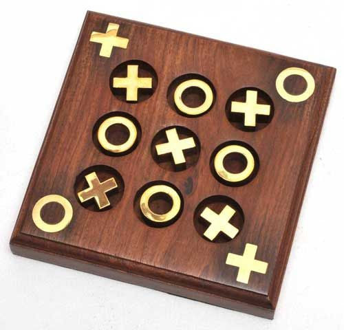 Wood Tic Tac Toe Set