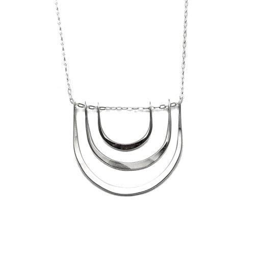 Triple Arc Sterling Silver Necklace