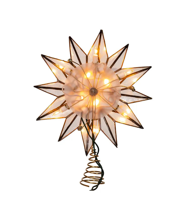 12 Point Capiz Gold Star Tree Topper