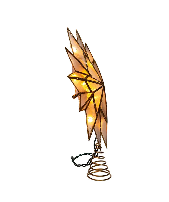 12 Point Capiz Gold Star Tree Topper