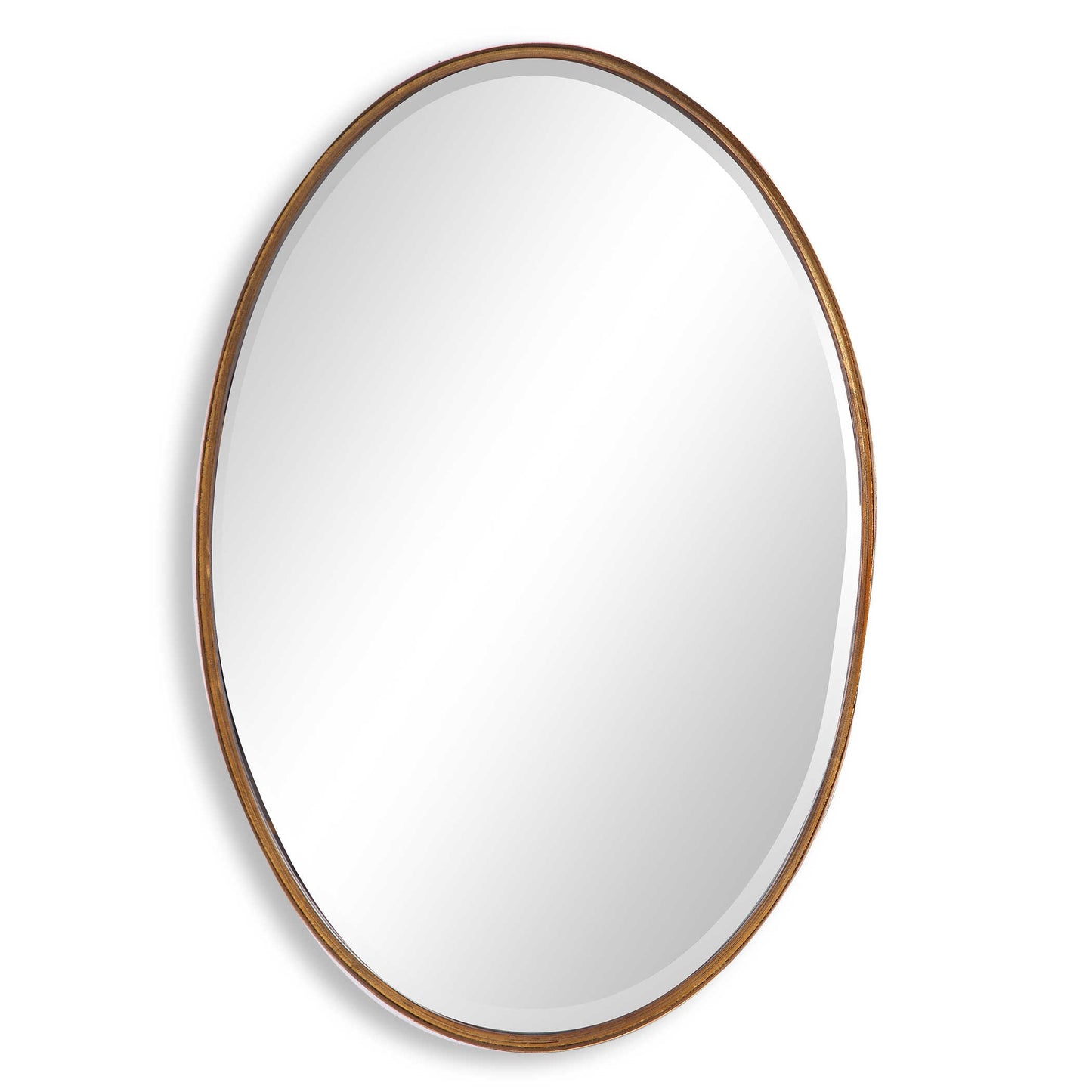 Oval Gold Leaf Mirror