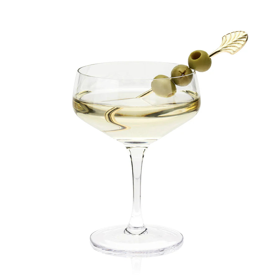 Set of 4 Gold Art Deco Cocktail Pics