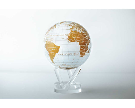 White and Gold 4.5" Globe