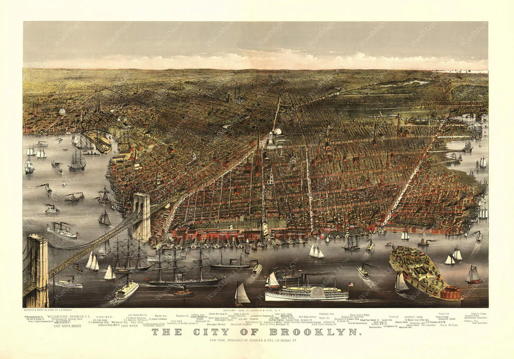 City of Brooklyn 1879 Map