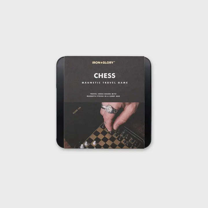 Game On Chess Set - Iron & Glory Magnetic Travel Chess Set