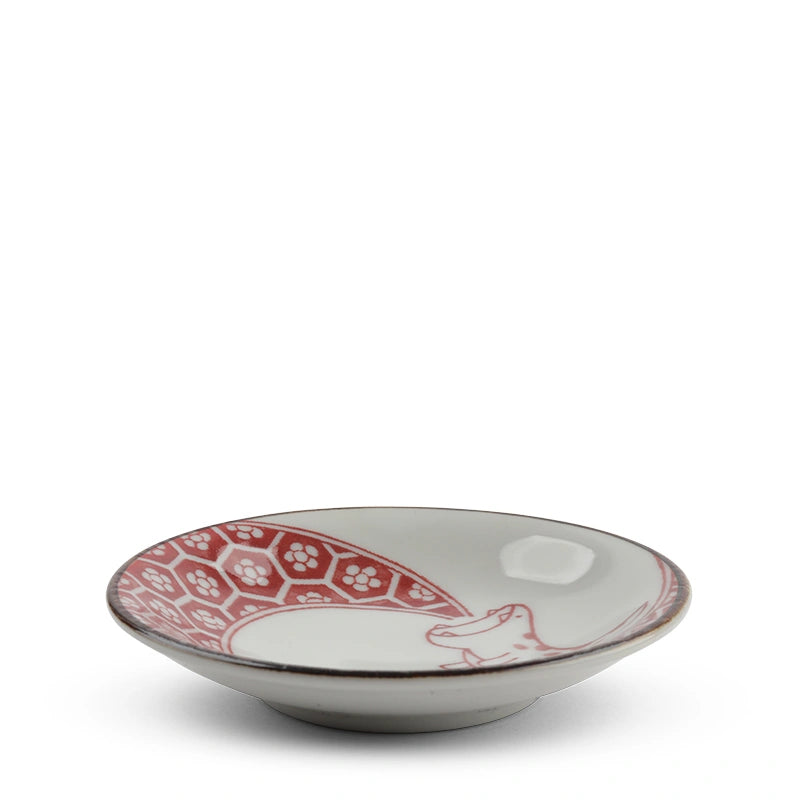 Imari-Style Dino Small Plate Akaenryu