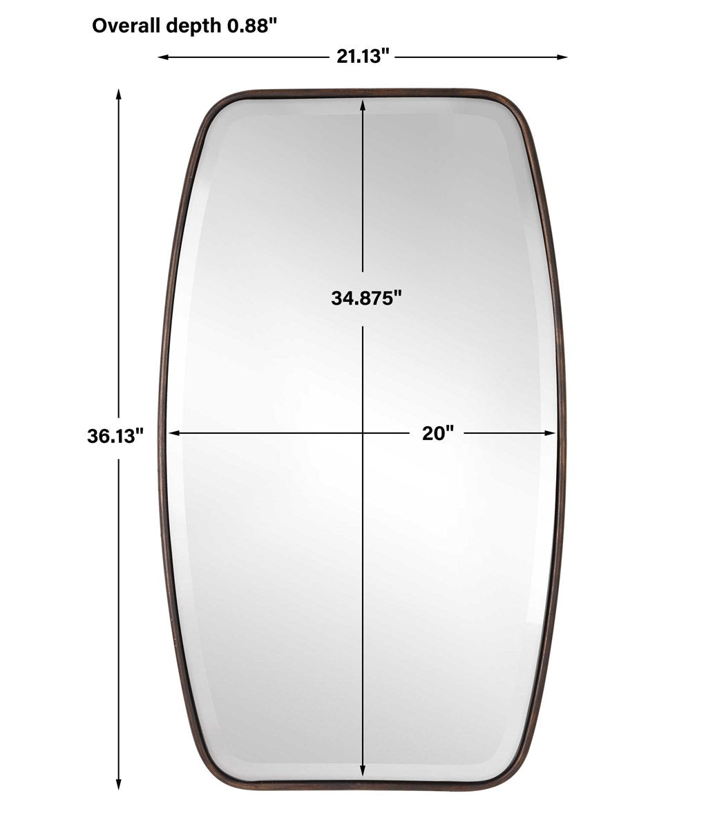 Beveled Bronze Mirror 21"w x 36"h