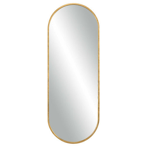 Tall Oval Gold Mirror