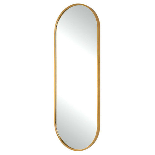Tall Oval Gold Mirror