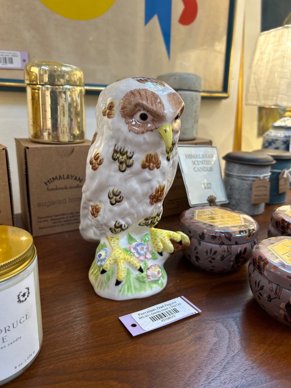 Porcelain Owl Figure