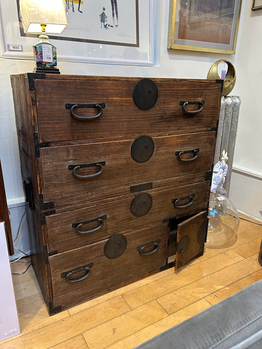 Japanese Two Piece Wood Chest