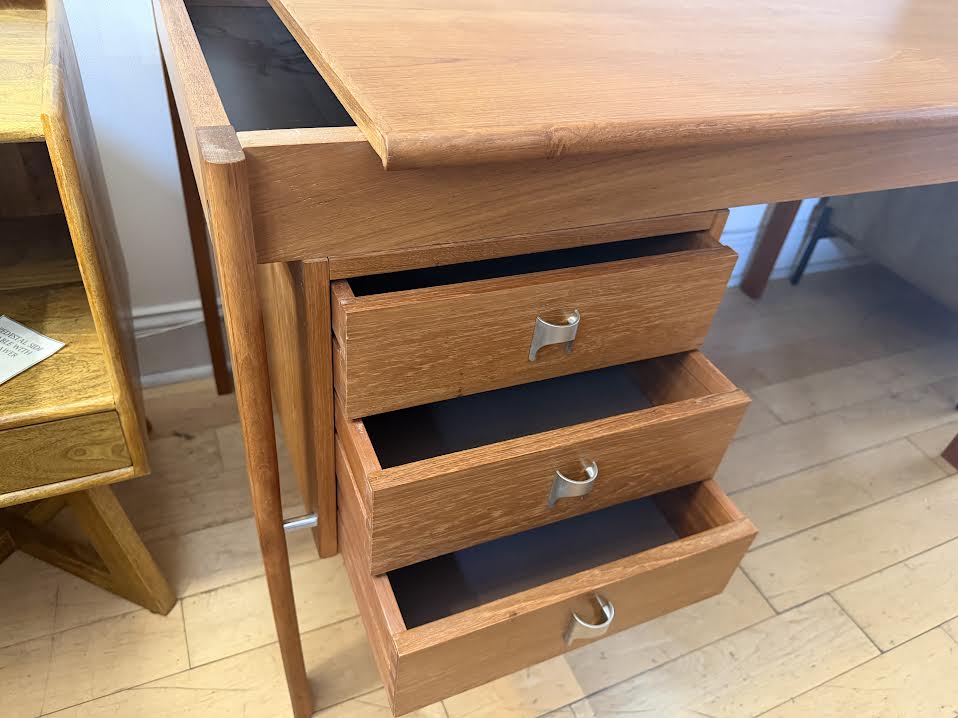 Danish Modern Teak Desk w/ sliding top