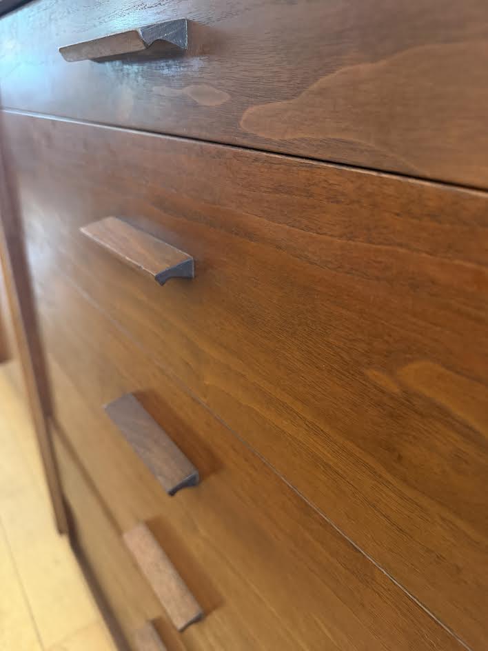MidCentury Walnut 6 Drawer Tall Chest