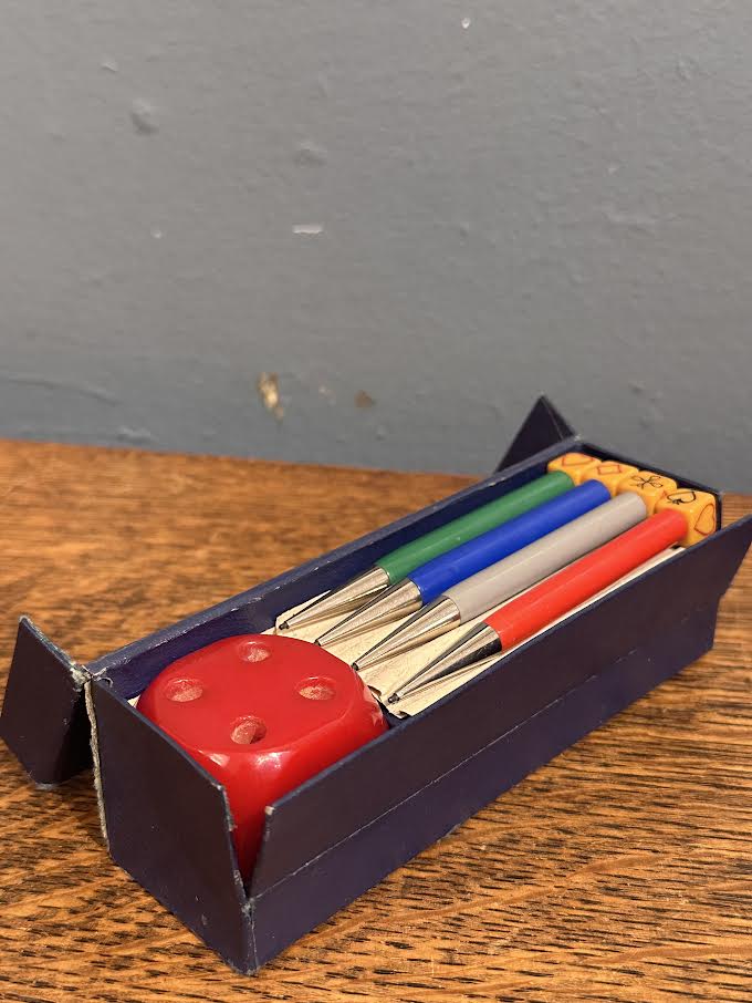 Boxed Vintage Bridge Pencil Set with Die Stand